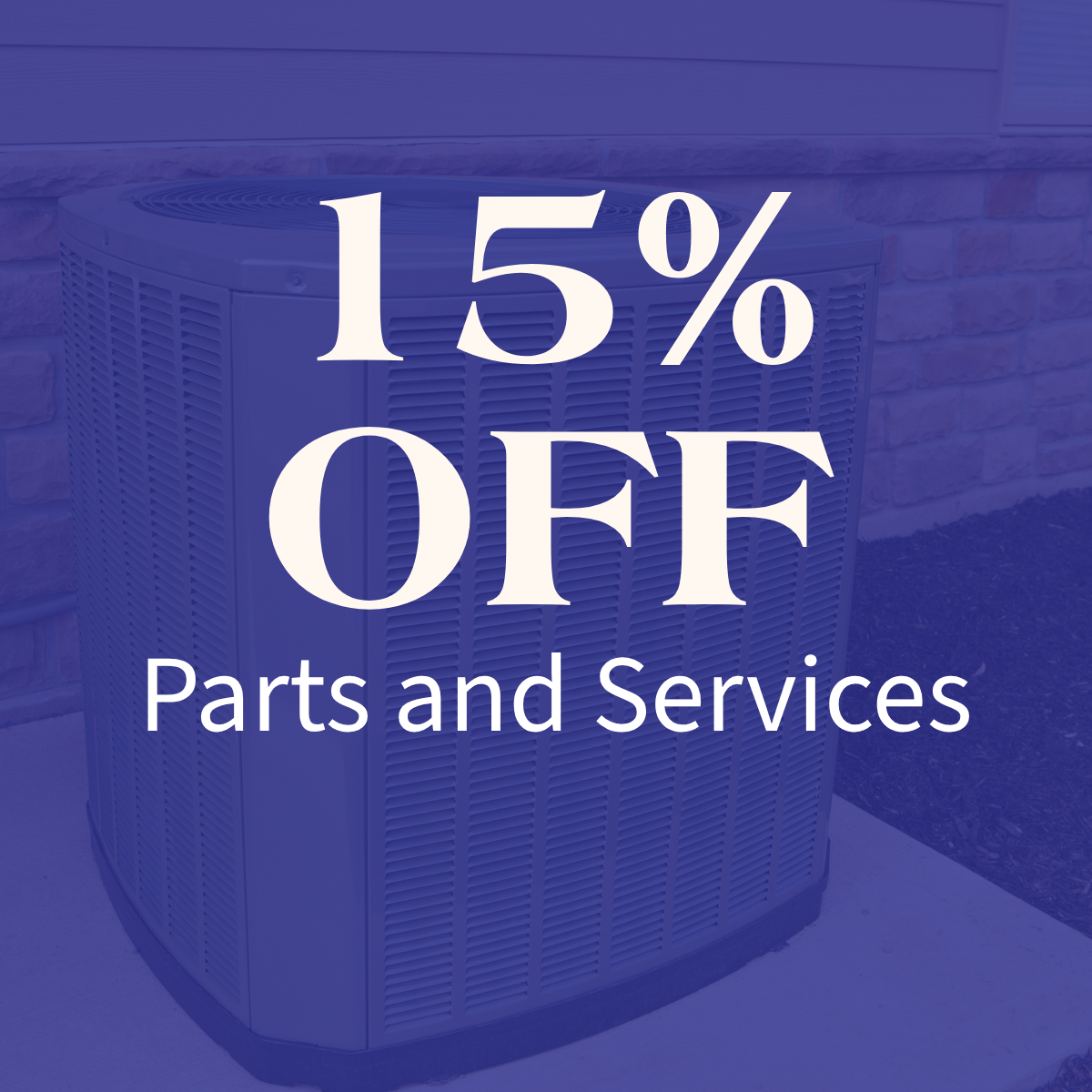 15% off Parts and Service maintenance plan